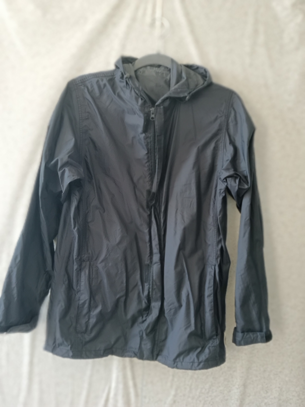 Magellan Outdoors Black Hooded Windbreaker Shell Jacket